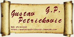 Gustav Petričković vizit kartica